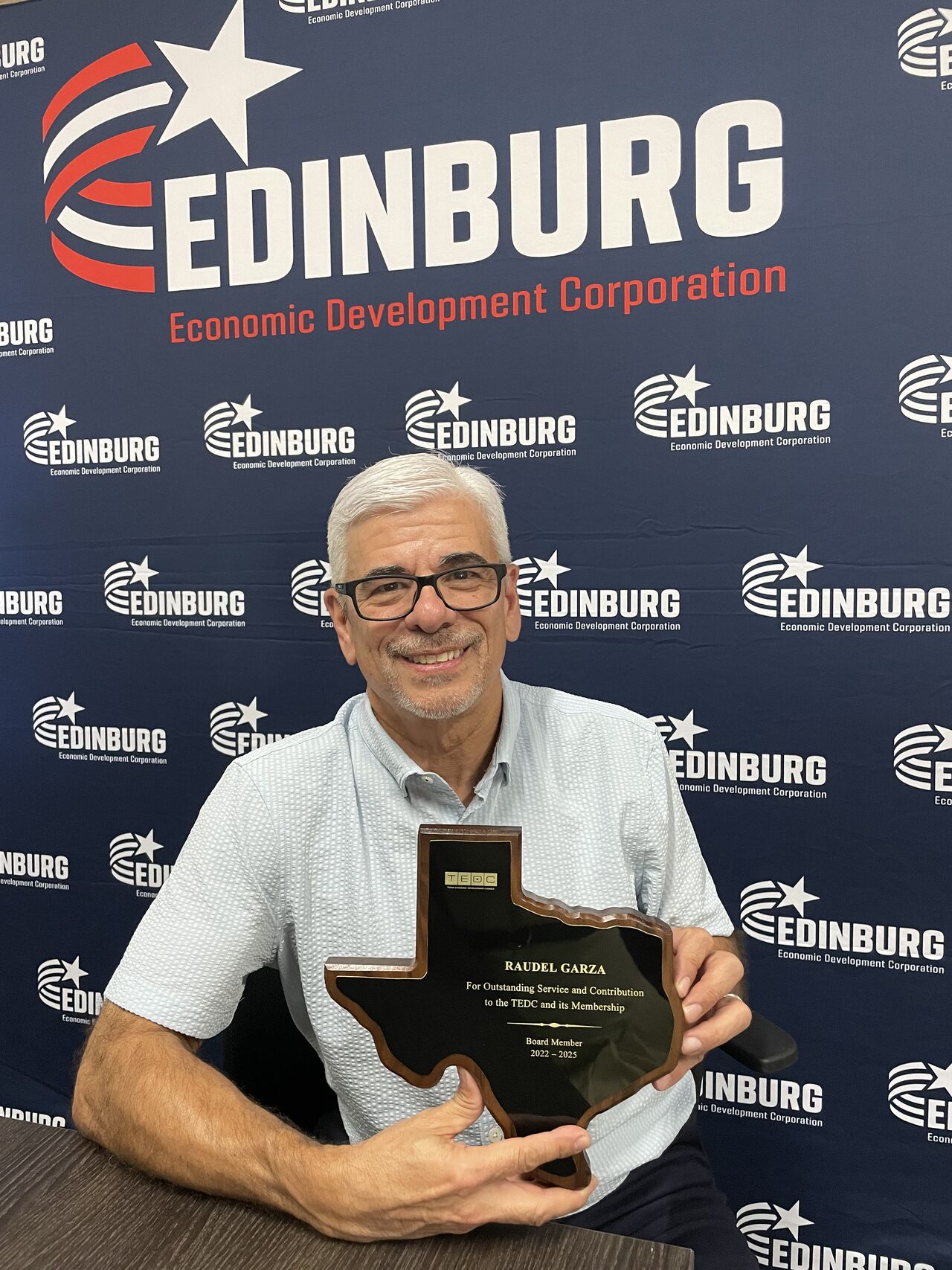 Edinburg EDC Celebrates Raudel Garza’s Service on the Texas Economic Development Council Board