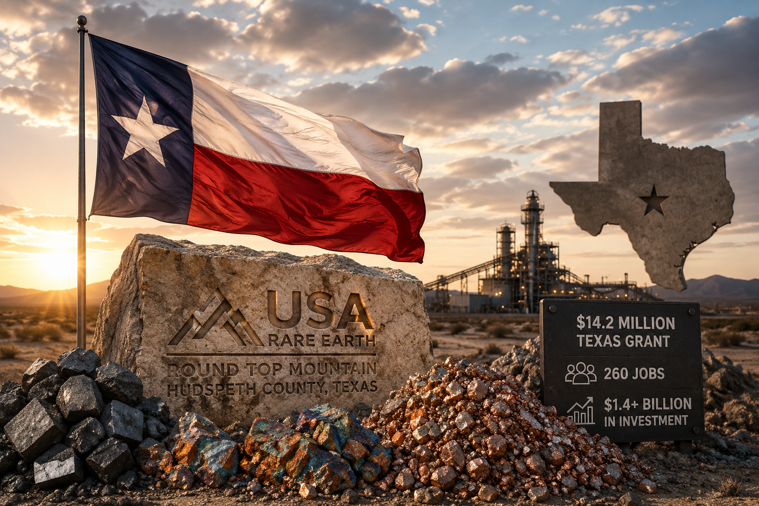 USA Rare Earth Secures $14.2M Texas Grant for Critical Minerals Project in West Texas